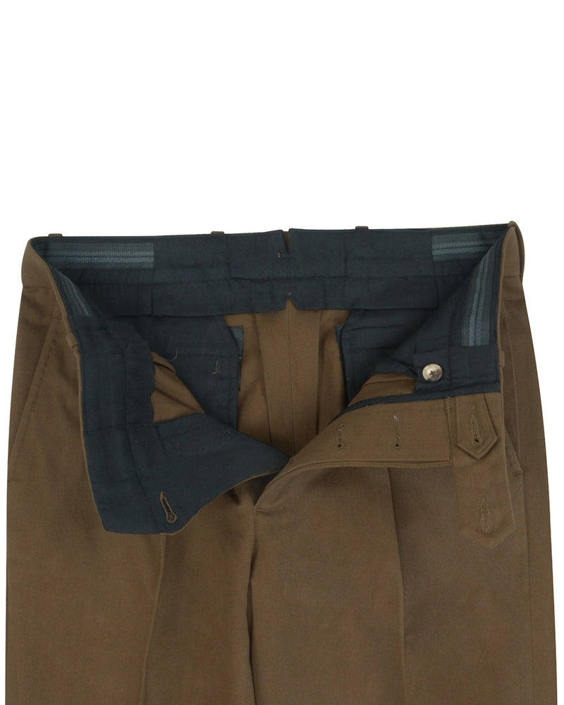 Pantalon Dacota en sergé extensible marron foncé doux