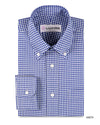 Dunkles Estate Blue Gingham auf Weiß