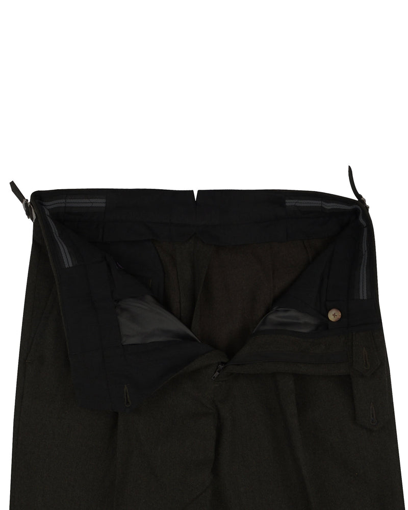 Drago: Super 130s Dunkeloliv-Rugby-Flanell