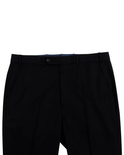 Dugdale Feine Kammgarnhose - Schwarz einfarbig