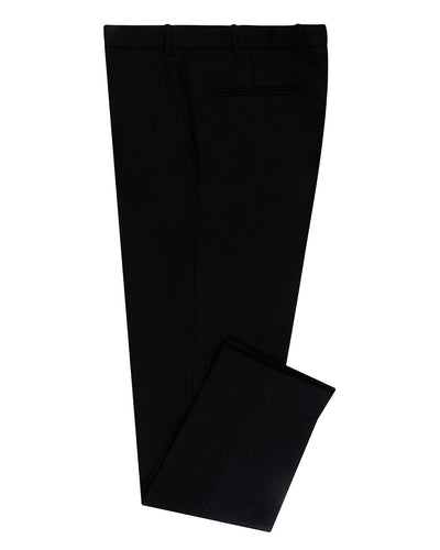 Dugdale Feine Kammgarnhose - Schwarz einfarbig