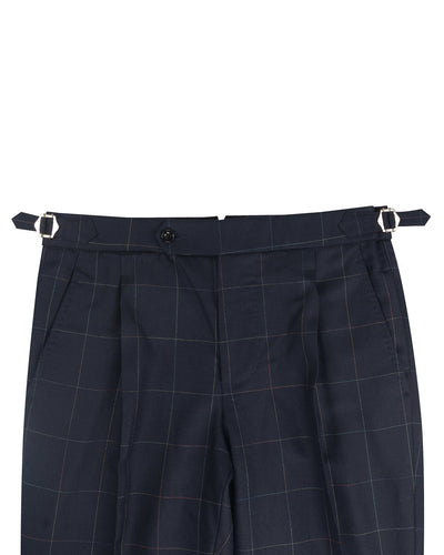 Dugdale Marineblaue Twill-Hose mit Fensterscheibe