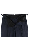 Dugdale Navy Windowpane Twill Pant