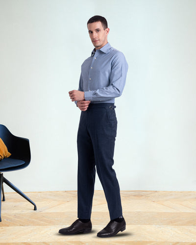 Flanelle de laine bleu marine Dugdale