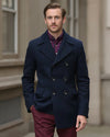 Dugdale Wool Peacoat - Marineblau