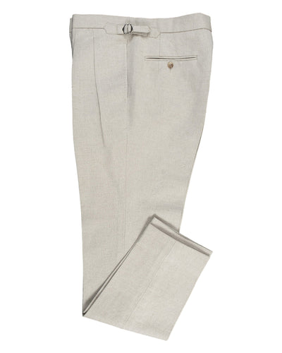 Toile de lin et coton : marron jute