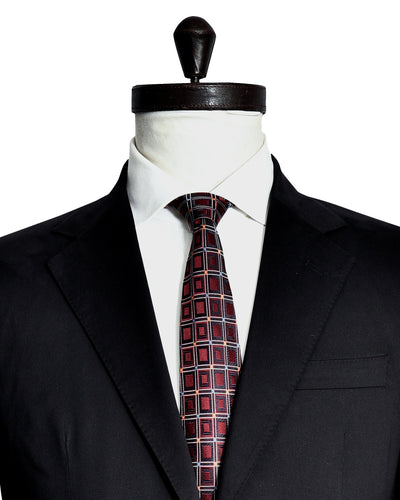 Schwarze, einreihige Baumwolljacke