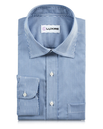 Robe à rayures bleu glauque
