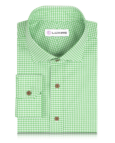 Lincon Green Vichy sur fond blanc
