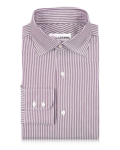 Braunes Kleid Streifen Twill