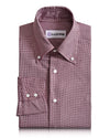 Motif pied-de-poule bordeaux sur fond blanc