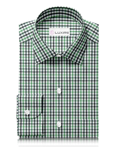 Freitag Shirt: Shades of Green Gingham