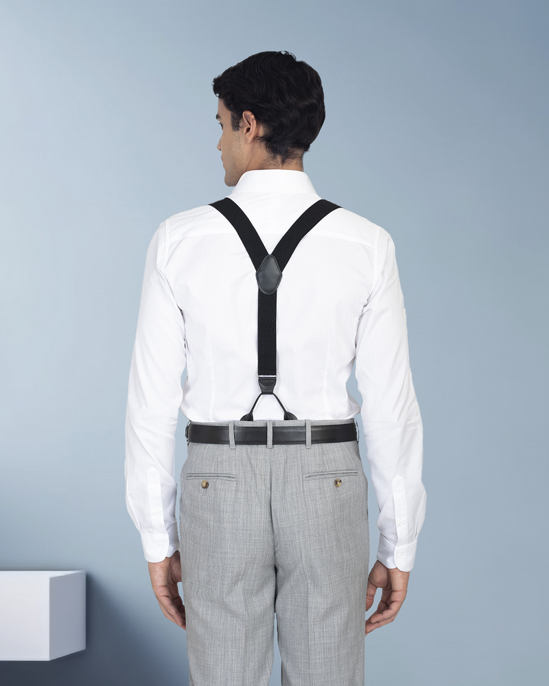 Waschbare graue Hose aus Wolle