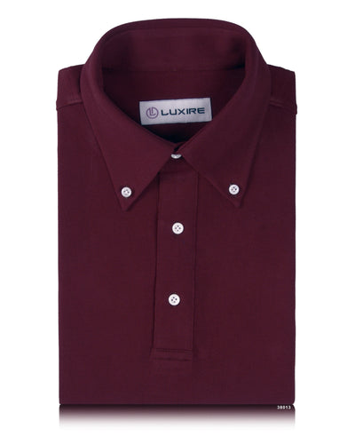 Polo bordeaux uni