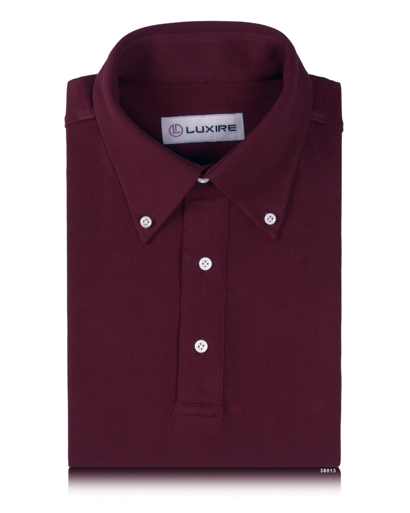 Polo bordeaux uni