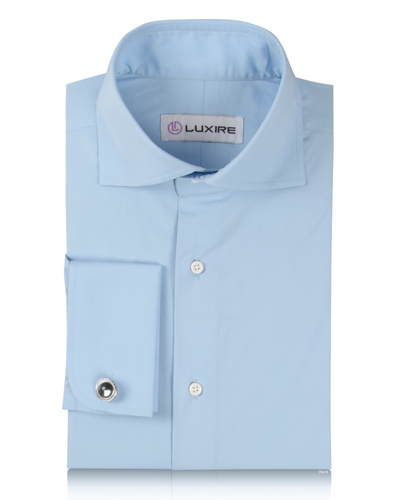 Chemise en popeline bleu ciel