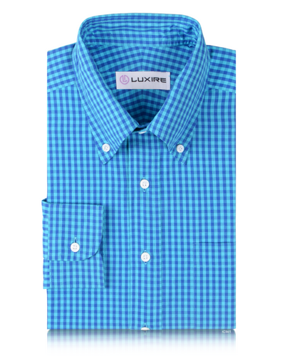 Chemise du vendredi : Vichy bleu nuancé