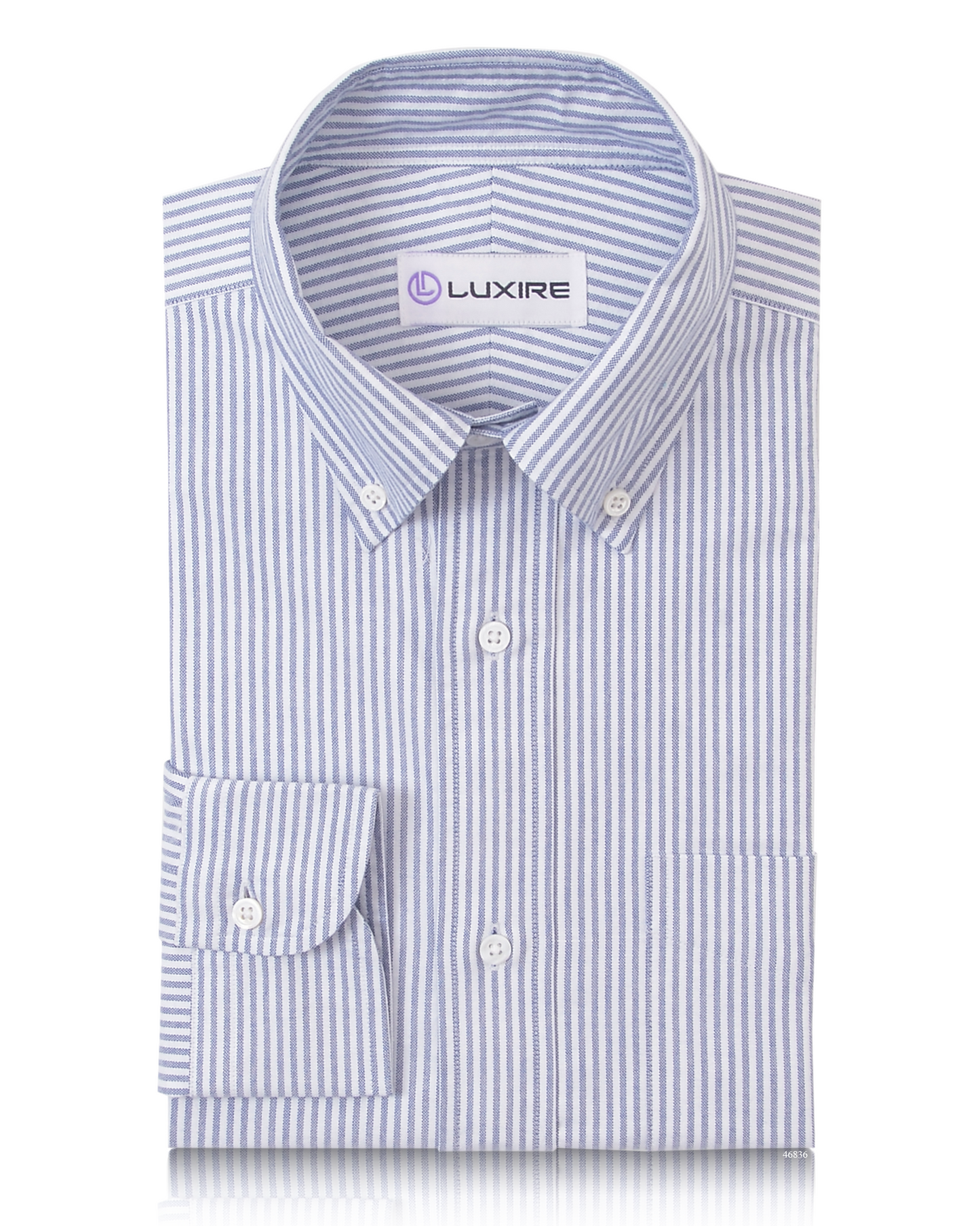 Business Blue Candy Stripes Oxford Shirt