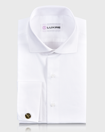 Brembana 2-lagiges Giza-Weiß-Business-Twill-Hemd