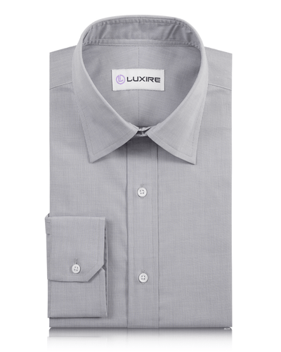 Chemise grise à petits carreaux