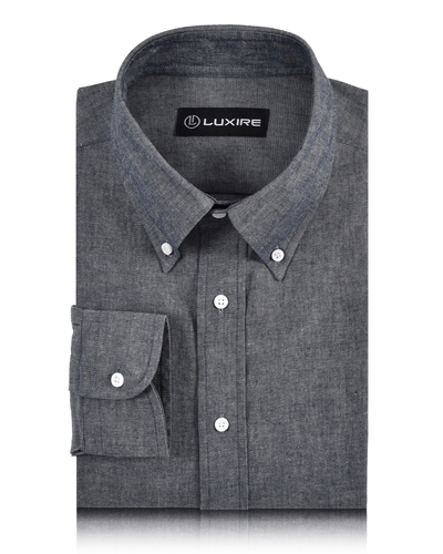 Chemise en denim bleu chiné chambray
