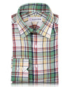 Coton et lin : Chemise à carreaux Madras multicolores classiques