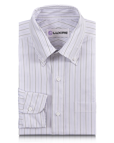 Monti Schwarz-blaues Nadelstreifenhemd