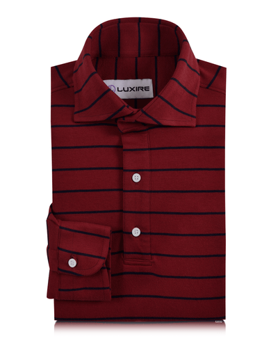Maroon Navy Candy Wide Stripes T-Shirt