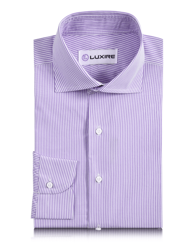 Robe Monti violette à rayures et chemise glacée