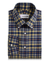 Grau-gelber Tartan-Twill