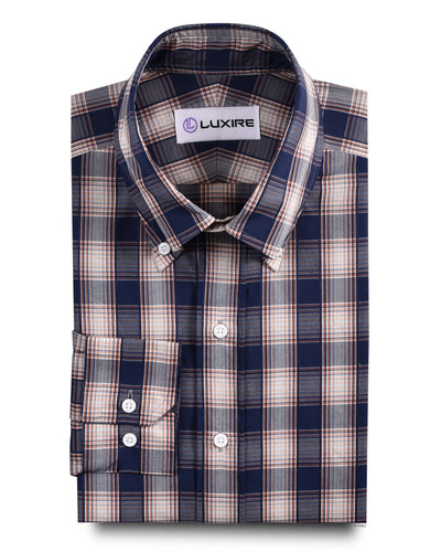 Tattersall Madras pêche bleue