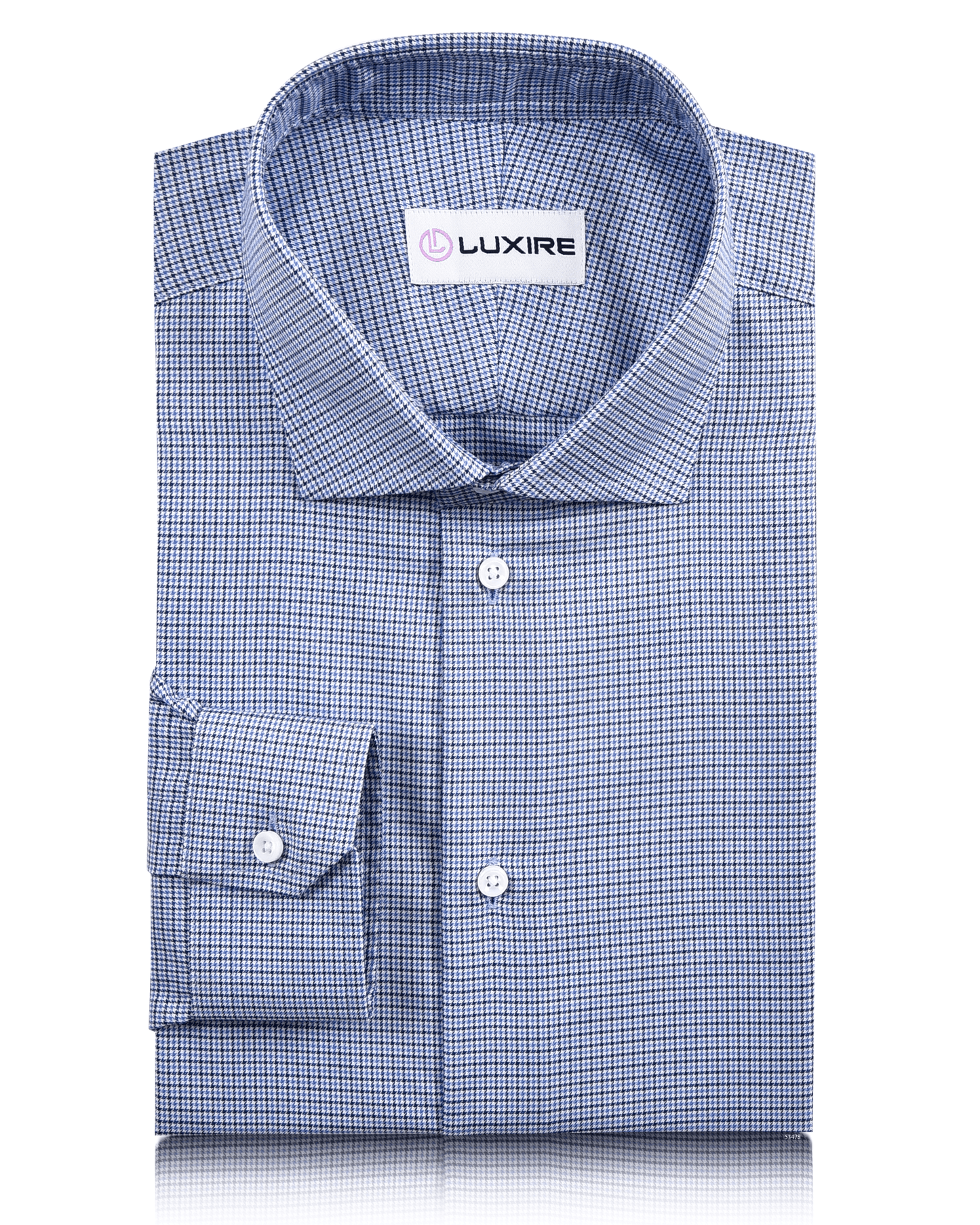 Blue White Micro Houndstooth Shirt