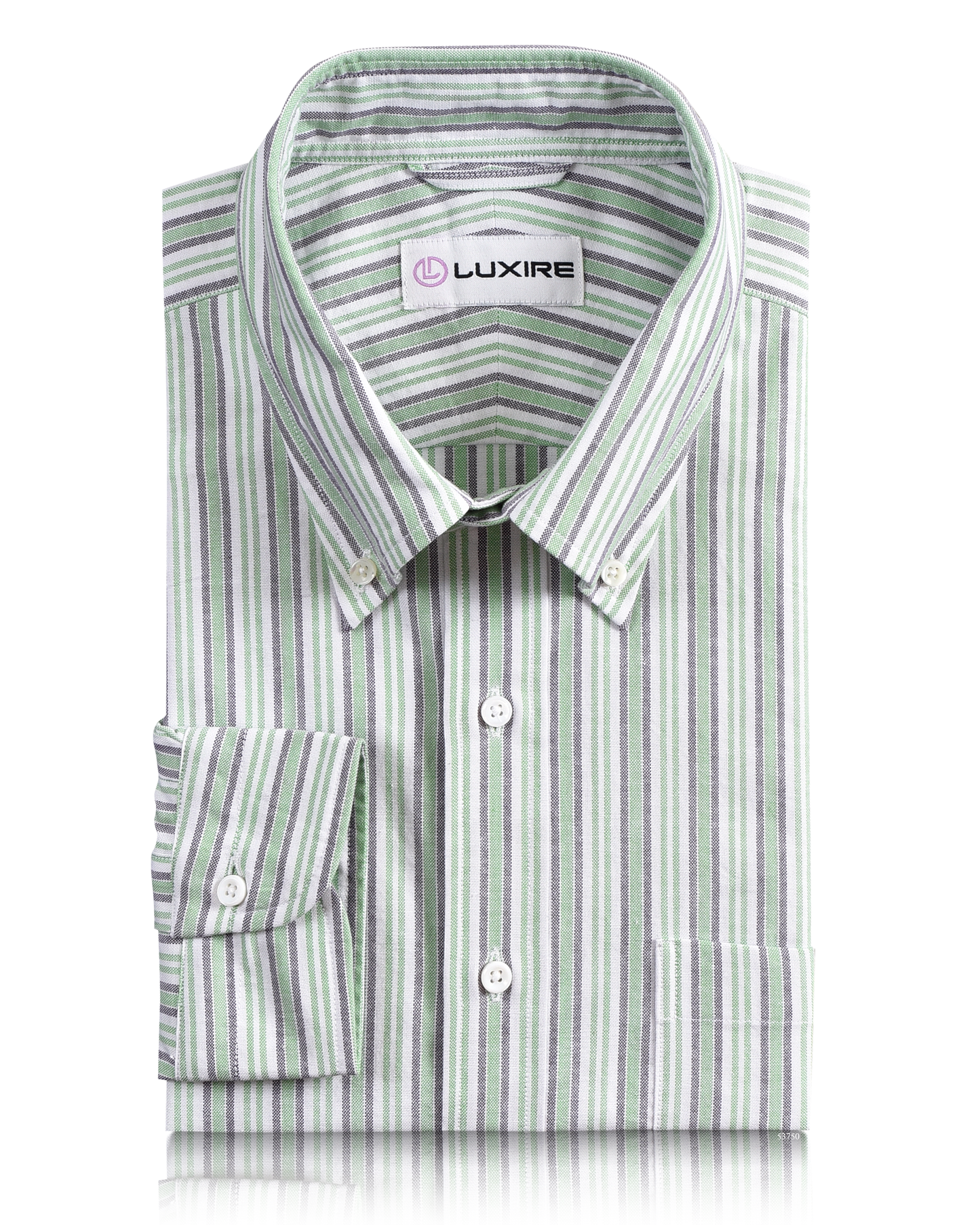 Oxford: Shades of Green Mauve Stripes Shirt