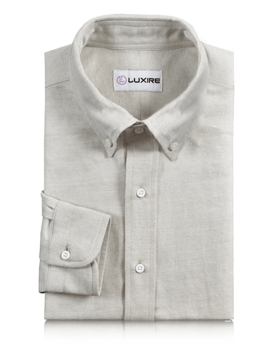 Leinen Baumwolle: Cremefarbener Twill