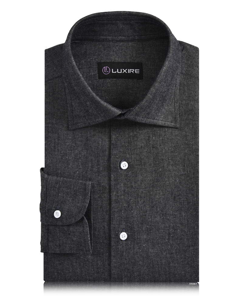 Chemise en chambray gris foncé
