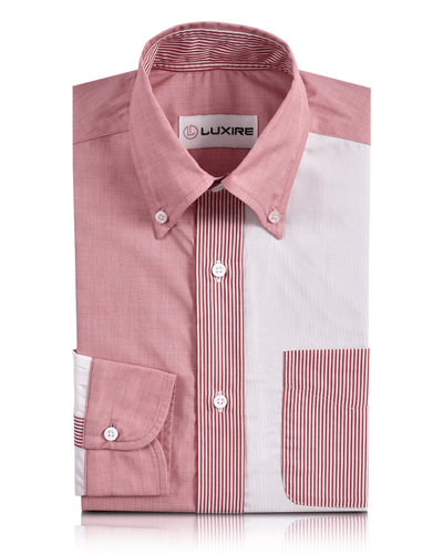 Chemise amusante en coton rouge et blanc