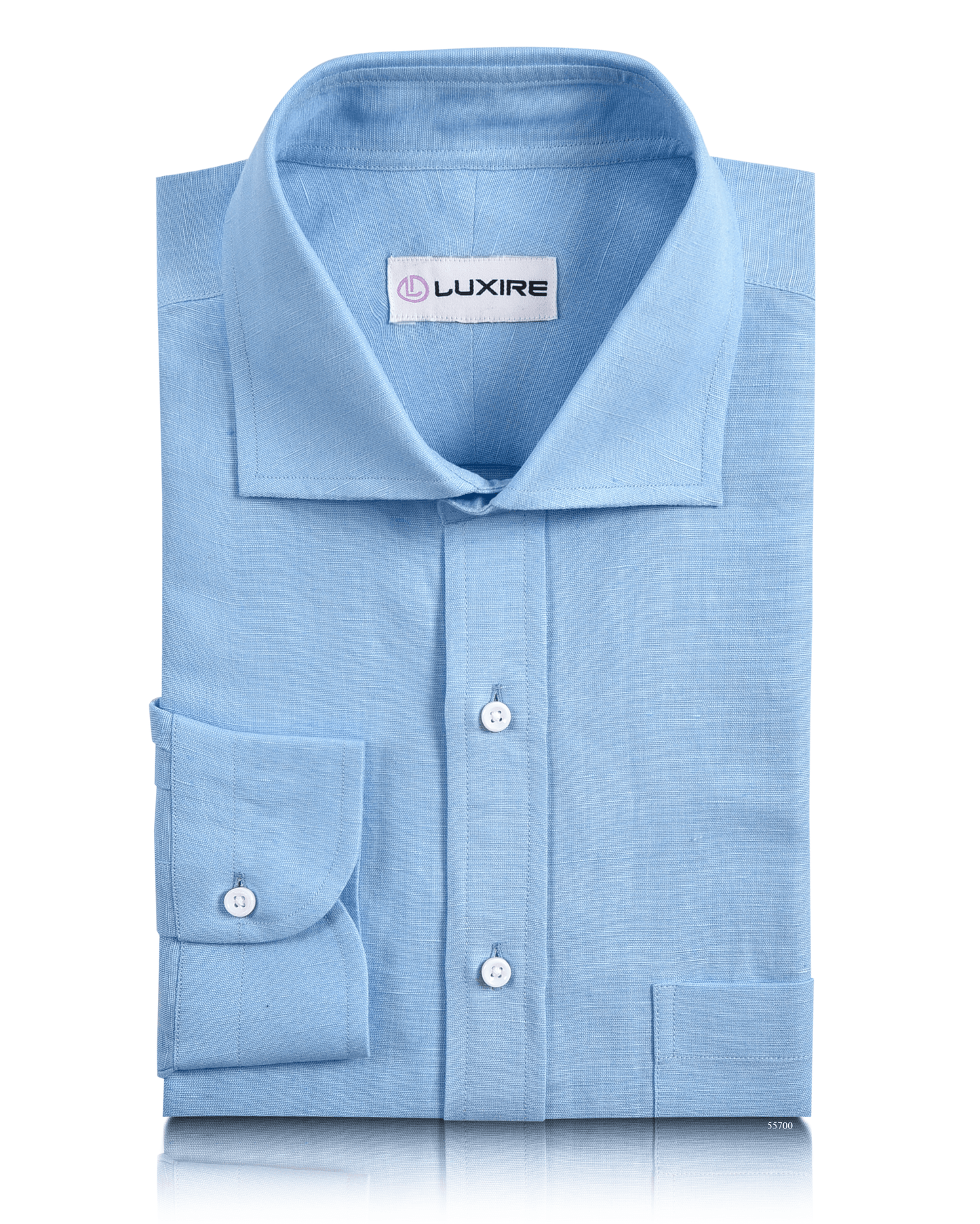 Mid Blue Linen Cotton Shirt