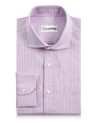 Carreaux violets sur fond blanc