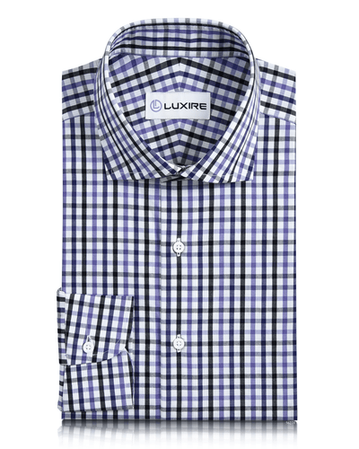 Lila schwarzer Tattersall Gingham