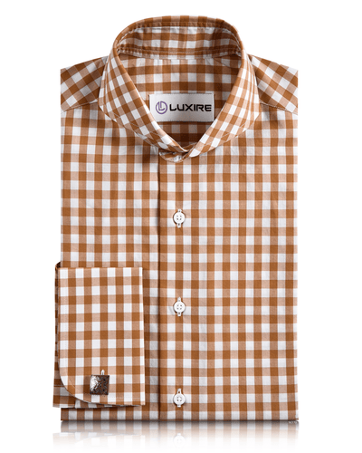 Hellbraunes Gingham-Hemd