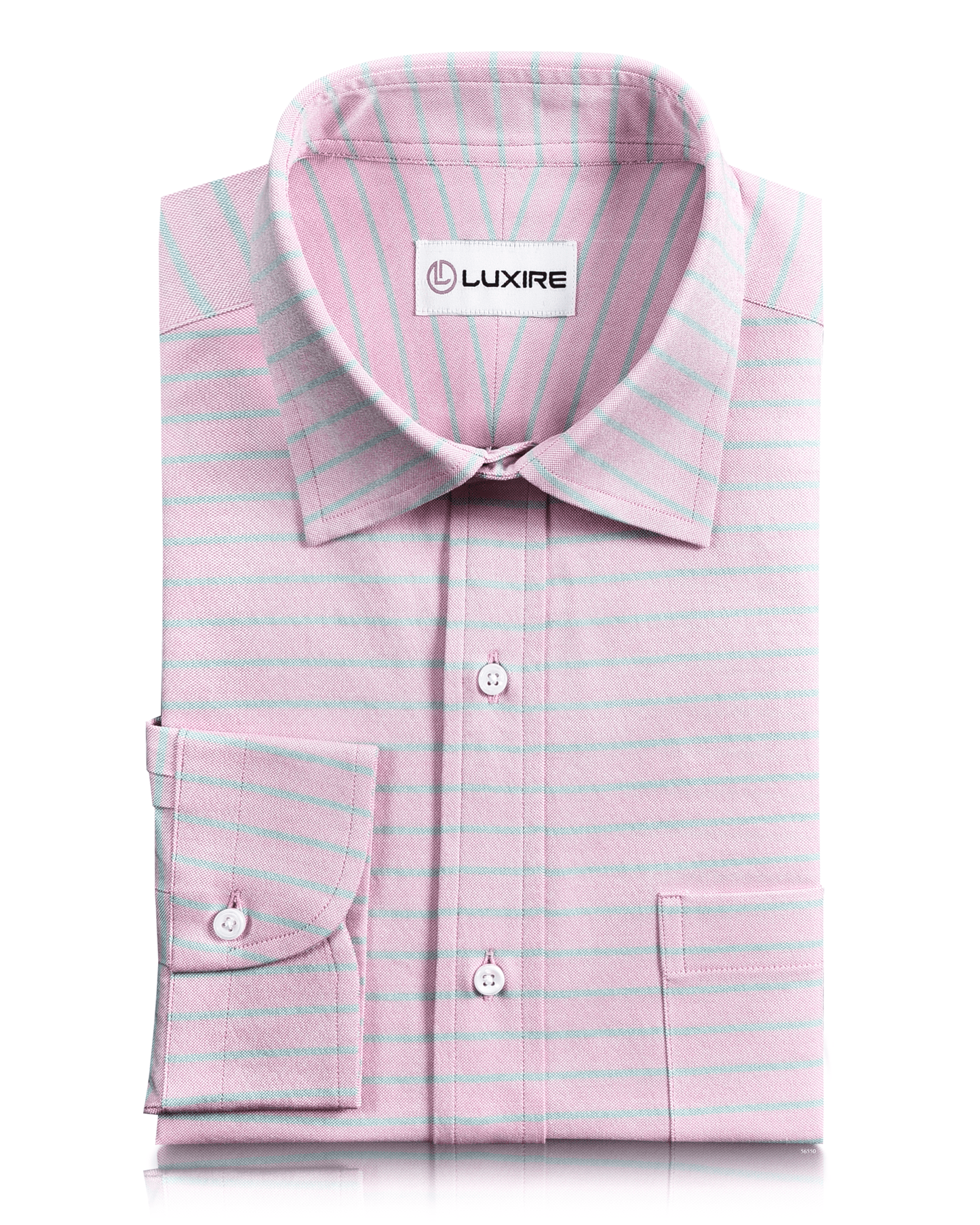 Orchid Pink Green Stripes Classic Oxford