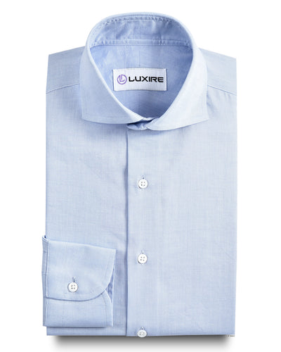 Hellblaues End-on-End-Shirt