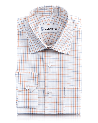 Blau-orange Karos