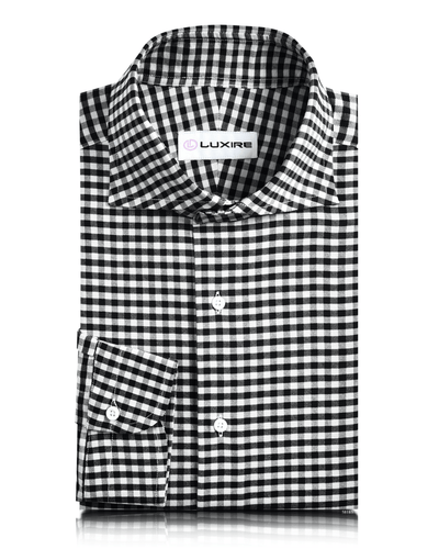 Chemise vichy noire écrue