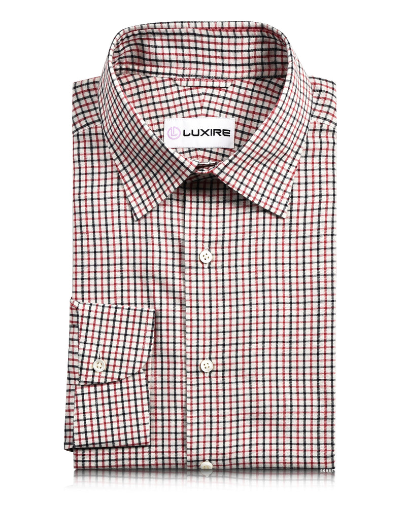 Carreaux noirs et rouges écrus