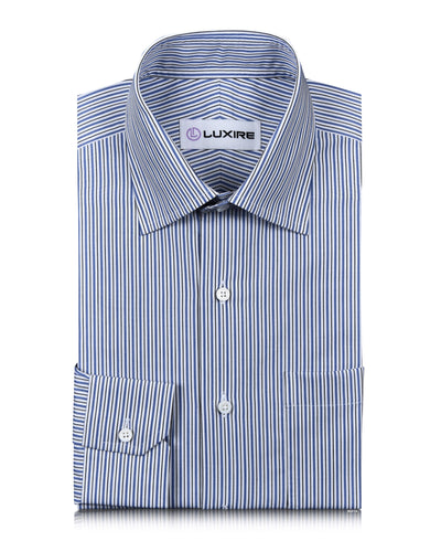 Weiße blaue schwarze abwechselnde Bleistift-Streifen auf Weiß