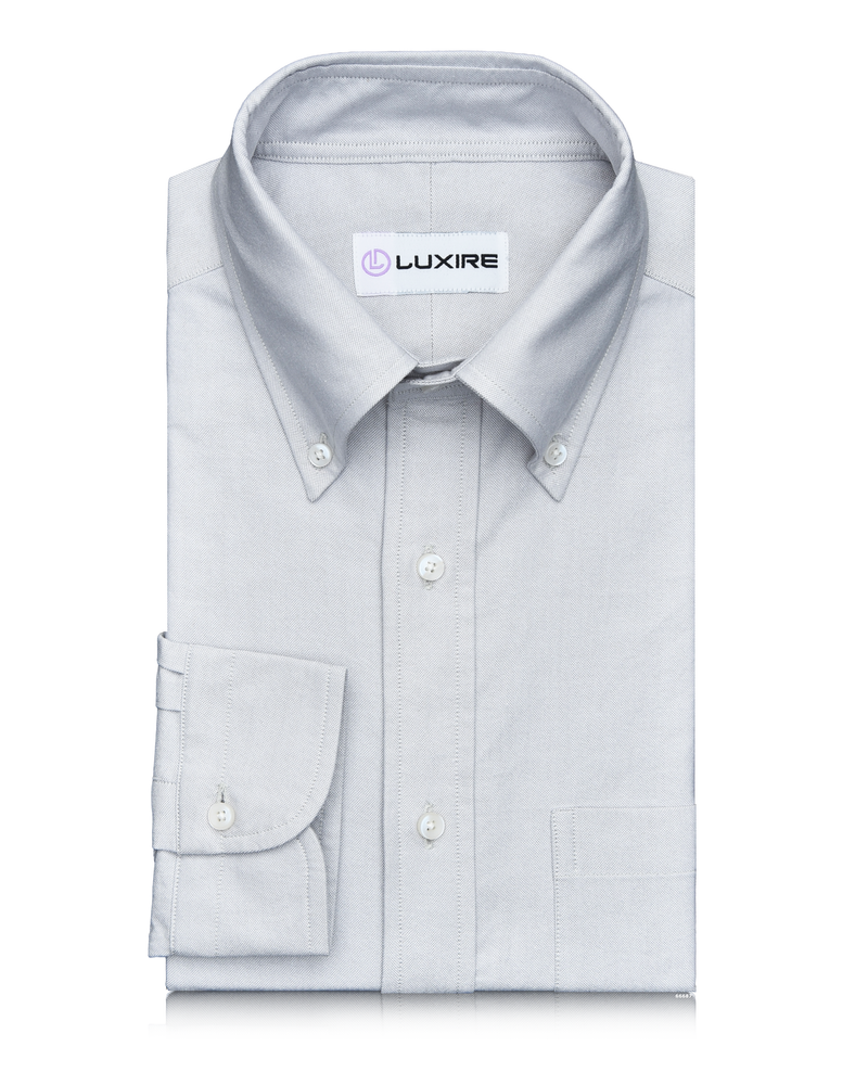 Chemise Oxford gris clair