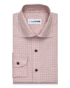 Blue Black Tattersall Checks On Peach