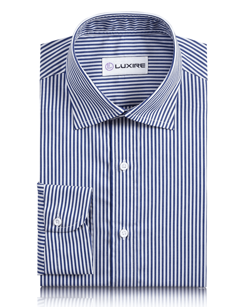 Chemise à rayures bleu foncé