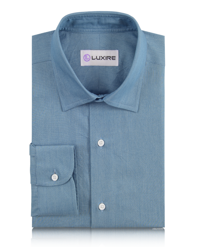 Chambray bleu délavé
